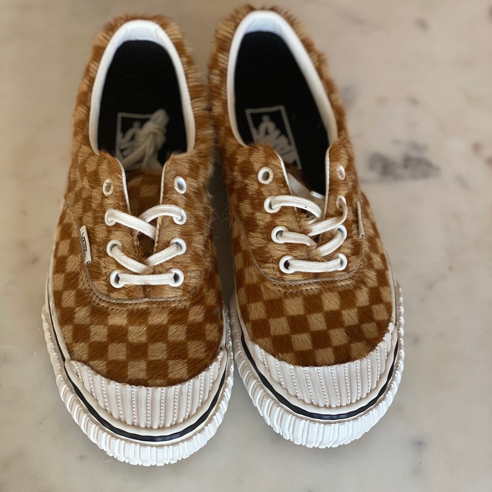 Vans New Era TC Lug Pony Check Khaki/Snow White